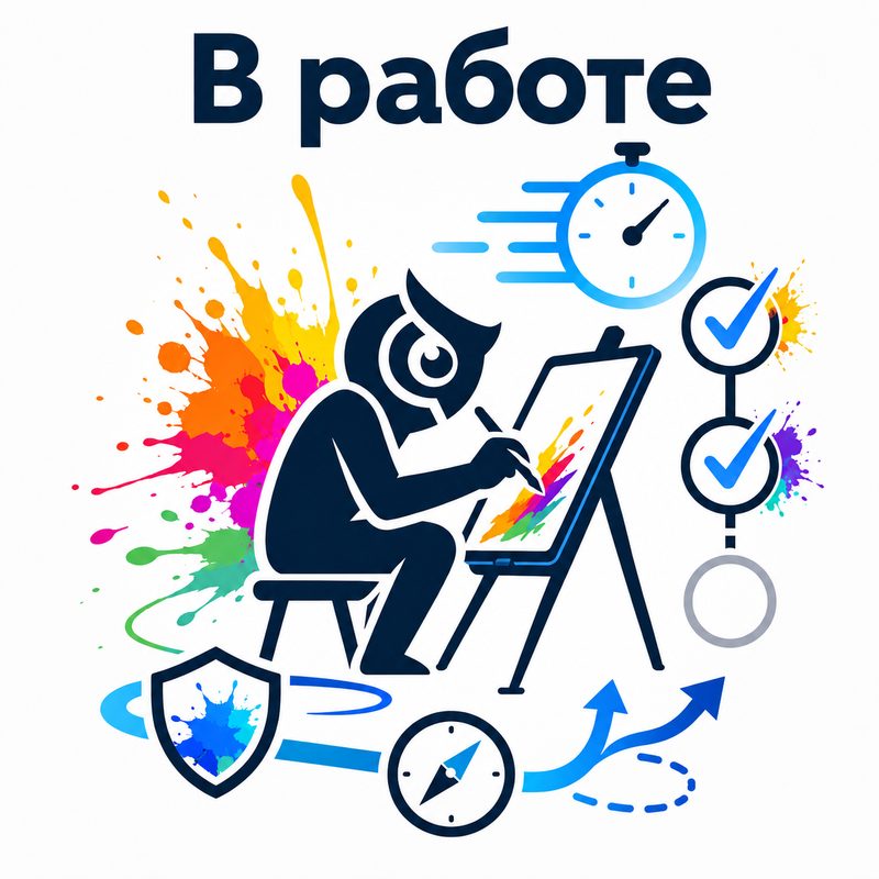 В работе
